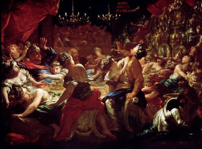 Belsassars högtid, 1600- eller tidigt 1700-tal av Pietro Dandini
