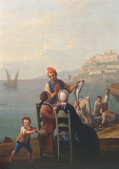 Fiskhandlare (detalj) av Pietro Fabris