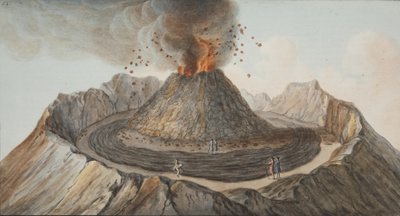 Platta IX från Campi Phlegraei: Observationer av vulkanerna på de två Sicilierna av William Hamilton, 1776 (handfärgad gravyr) av Pietro Fabris