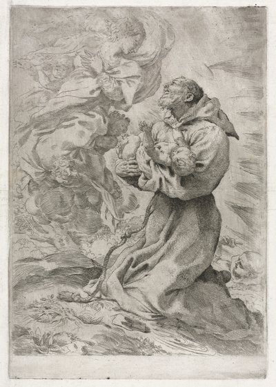 Visionen av den helige Franciskus av Assisi av Pietro Faccini