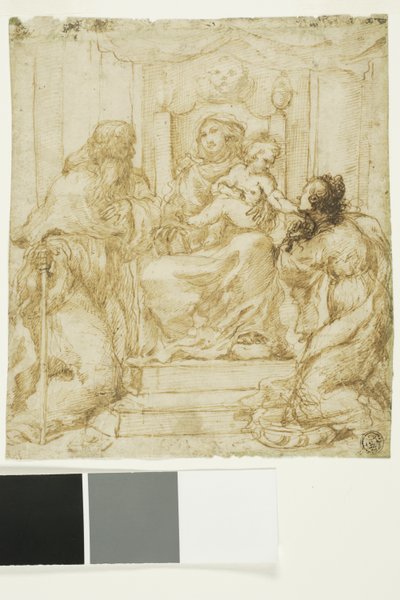 Jungfru Maria med barnet och de heliga Hieronymus och Katarina av Pietro Faccini