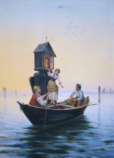 Att delta i en venetiansk helgedom, av Pietro Gabrini