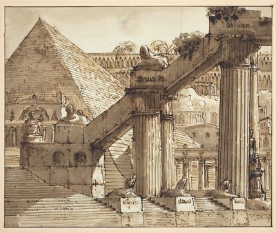 Egyptisk scendesign av Pietro Gonzaga