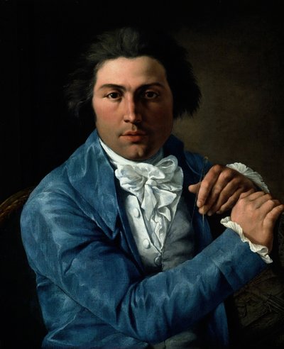 Porträtt av arkitekten Giuseppe Valadier, ca. 1795. av Pietro Labruzzi