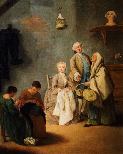 Broderiverkstad av Pietro Longhi (1701-1785) av Pietro Longhi