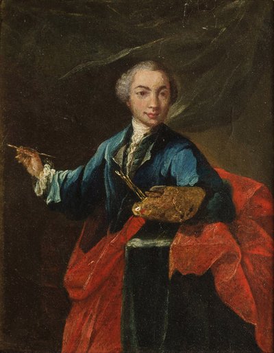 Självporträtt, ca. 1750. av Pietro Longhi