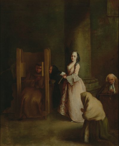 Bekännelsen, 1750-talet av Pietro Longhi