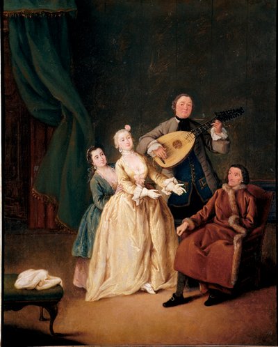 Familjens konsertmålning av Pietro Longhi (1702-1785) 1752 Dim. 62x51 cm Ca 