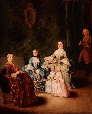 Familjen Sagredo (olja på duk) av Pietro Longhi