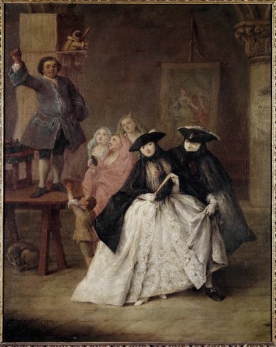 Charlatanen (Il ciarlatano) - Målning av Pietro Longhi (1702-1785), olja på duk, 62x50 cm av Pietro Longhi