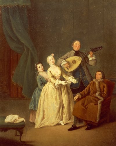 Konserten eller familjen i konsert av Pietro Longhi
