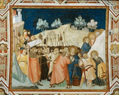 Judas Kiss Mural ... (väggmålning) av Pietro Lorenzetti