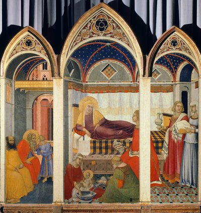Jungfruns födelse, av Pietro Lorenzetti (ca 1280-ca 1348) av Pietro Lorenzetti
