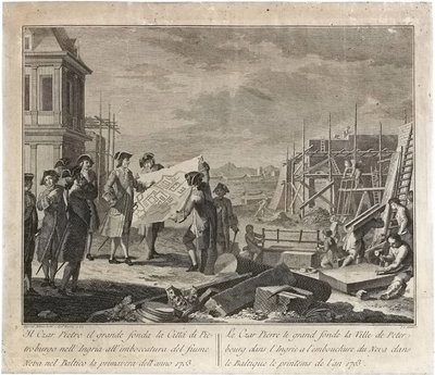 Peter den store grundade Sankt Petersburg av Pietro Novelli