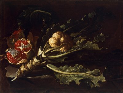 Blomkål och granatäpplen av Pietro Paolo Bonzi