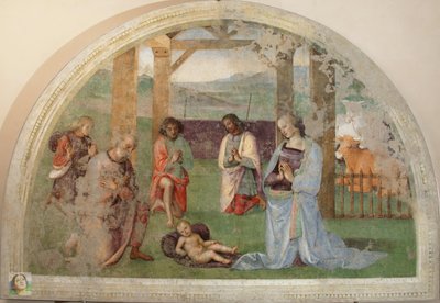 Herdarnas tillbedjan av Pietro Perugino