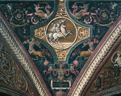 Planeter och groteska dekorativa motiv av Pietro Perugino