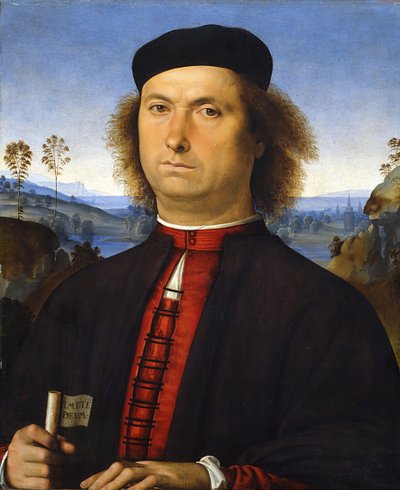 Porträtt av Francesco delle Opere, 1494 av Pietro Perugino