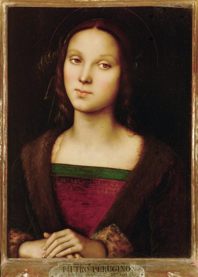 Sankta Maria Magdalena (målning på trä) av Pietro Perugino