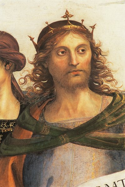 Salomo, detalj från Helige Fader med profeter och sibyllor av Pietro Perugino