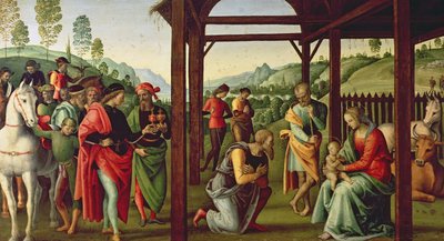 The Adoration of the Magi (se även 94949) av Pietro Perugino