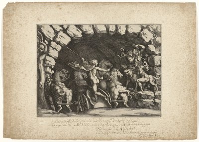 Pluto går in i underjorden av Pietro Sante Bartoli
