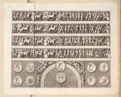 Reliefer på Septimius Severus båge i Rom av Pietro Sante Bartoli