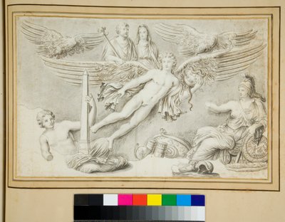 Antoninus och Faustinas apoteos (krita) av Pietro Santi Bartoli