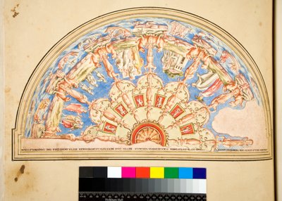 Design för en taklunette av Pietro Santi Bartoli