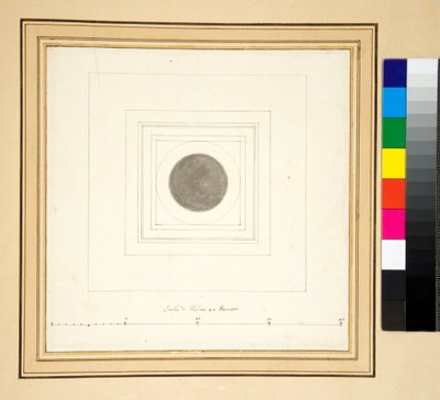 plan av Antoninus Pius kolumn (penna och tvätt) av Pietro Santi Bartoli