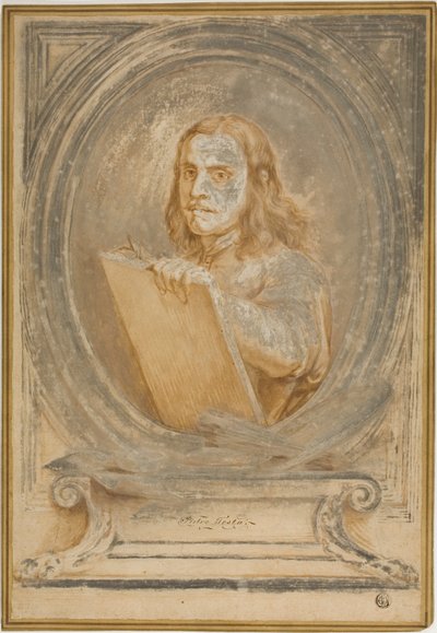 Porträtt av Pietro Testa av Pietro Testa