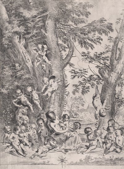 Kärlekens trädgård, ca.1631-37. av Pietro Testa