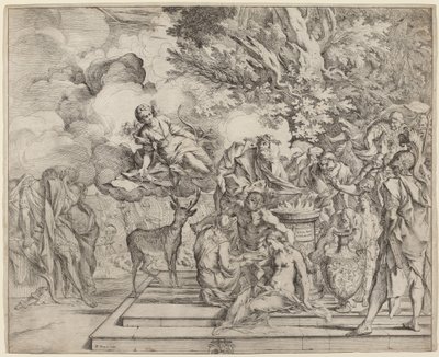 Offret av Iphigenia av Pietro Testa