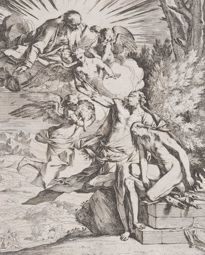 Isaks offer av hans far Abraham, ca. 1640-42. av Pietro Testa