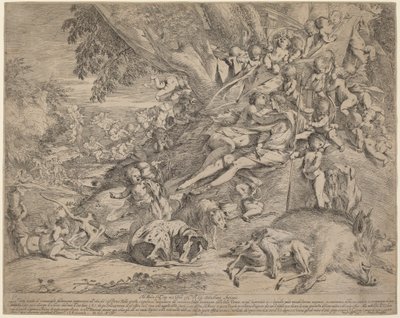 Venus och Adonis av Pietro Testa