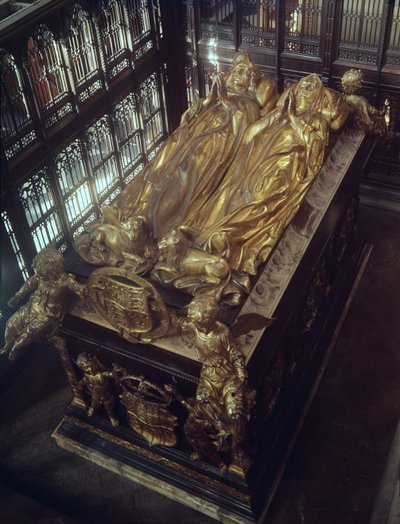 Grav av Henrik VII (1457-1509) och hans hustru, Elizabeth av York, 1518 (brons) av Pietro Torrigiano