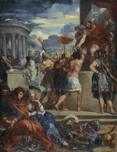 The Age of Bronze (olja på duk) av Pietro da (1596 1669) (after) Cortona