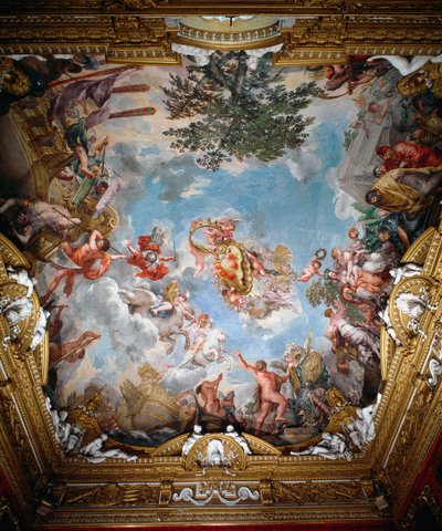 Mars efter kriget, valv av Hall of Mars av Pietro da Cortona