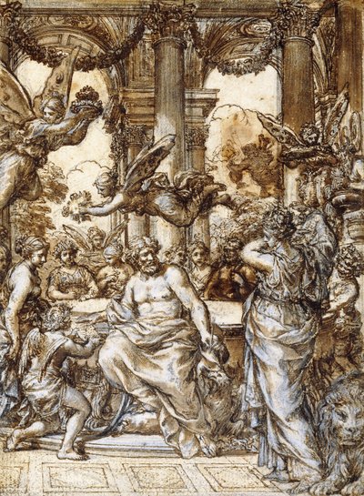 Cybele inför gudarnas råd, av Pietro da Cortona