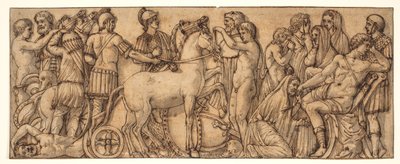 Fris från en romersk sarkofag(?) av Pietro da Cortona