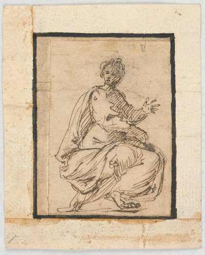 Skissboksida: Allegorisk figur av Pietro da Cortona