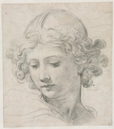 Studie för chefen för St. Michael, 1633. av Pietro da Cortona