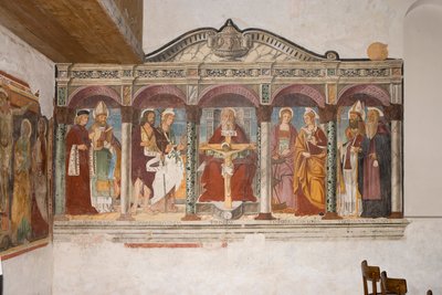 Saint Pietro och Paolo kyrka, Valvasone, Friuli, Italien (fresk) av Pietro da Vicenza