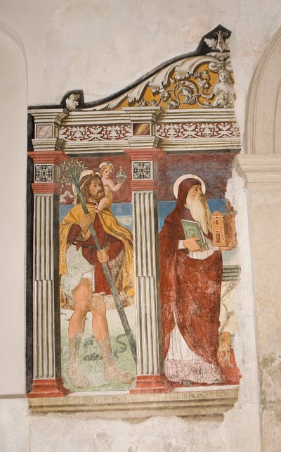 Saint Pietro och Paolo kyrka, Valvasone, Friuli, Italien (fresk) av Pietro da Vicenza