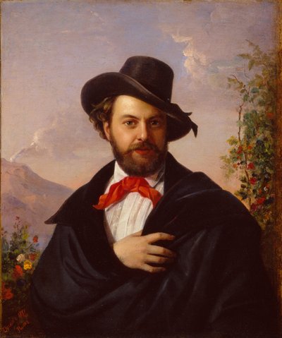 Självporträtt, 1851 av Pimen Nikitich Orlov