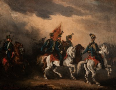 Blå husarer av Piotr Michalowski
