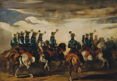Österrikiska blå husarer av Piotr von Michalowski
