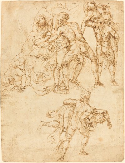 Studies for the Rape of the Sabine Women [verso] av Pirro Ligorio