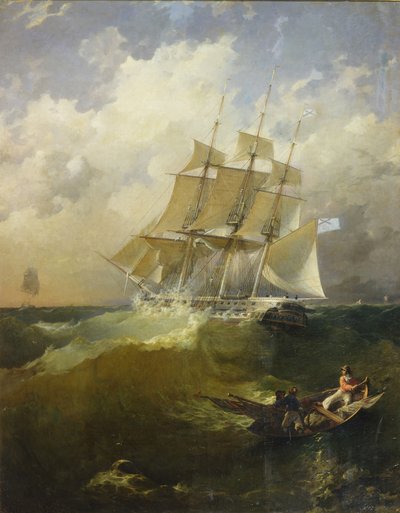 44-kanons fregatten Aurora, 1844 av Platon Timofeyevich Borispolets
