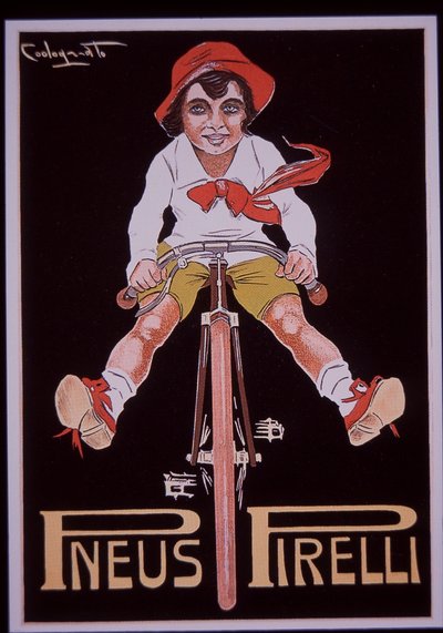 Pirelli cykelreklam av Plinio Codognato